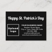 Business Saint Patrick Greeting on Black Informatiekaartje (Voorkant)