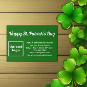 Business Saint Patrick Greeting on Green Informatiekaartje