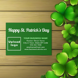 Business Saint Patrick Greeting on Green Informatiekaartje