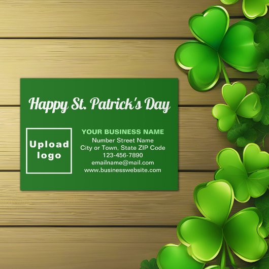 Business Saint Patrick Greeting on Green Informatiekaartje