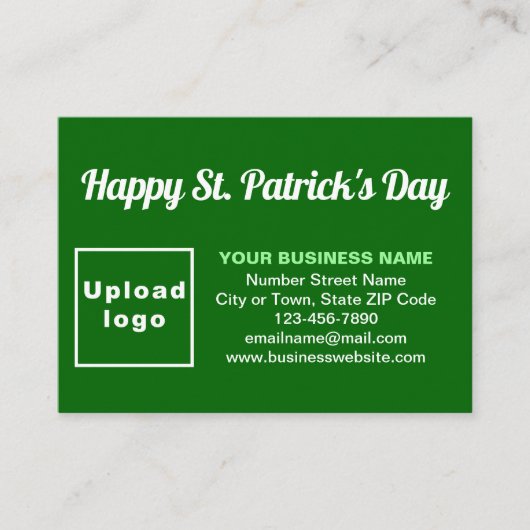 Business Saint Patrick Greeting on Green Informatiekaartje (Voorkant)