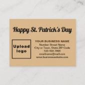 Business Saint Patrick Greeting on Light Brown Informatiekaartje (Voorkant)