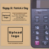 Business Saint Patrick Greeting on Light Brown Informatiekaartje