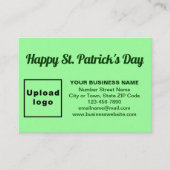 Business Saint Patrick Greeting on Light Green Informatiekaartje (Voorkant)