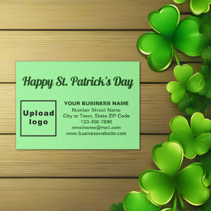 Business Saint Patrick Greeting on Light Green Informatiekaartje