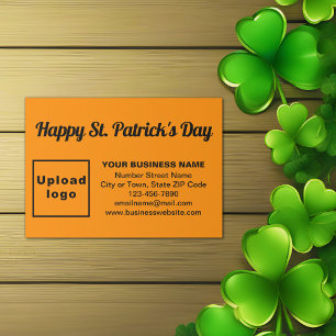 Business Saint Patrick Greeting on Oranje Color Informatiekaartje