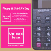 Business Saint Patrick Greeting on Pink Informatiekaartje