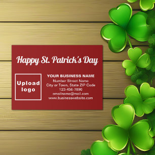 Business Saint Patrick Greeting on Red Informatiekaartje