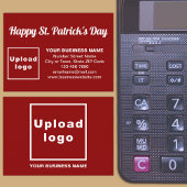 Business Saint Patrick Greeting on Red Informatiekaartje
