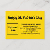 Business Saint Patrick Greeting on Yellow Informatiekaartje (Voorkant)