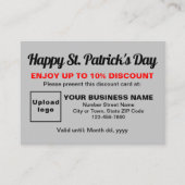 Business Saint Patrick Grey Korting Kaart (Voorkant)