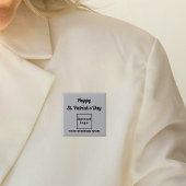 Business Saint Patrick Groet op Grijs Plein Vierkante Button 5,1 Cm