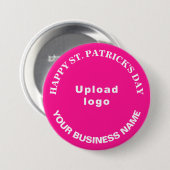 Business Saint Patrick Groet op Roze Ronde Button 7,6 Cm (Voorkant /achterkant)
