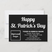 Business Saint Patrick Kleine Zwarte Platte Kaart (Voorkant)