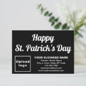 Business Saint Patrick Kleine Zwarte Platte Kaart (Staand voorkant)