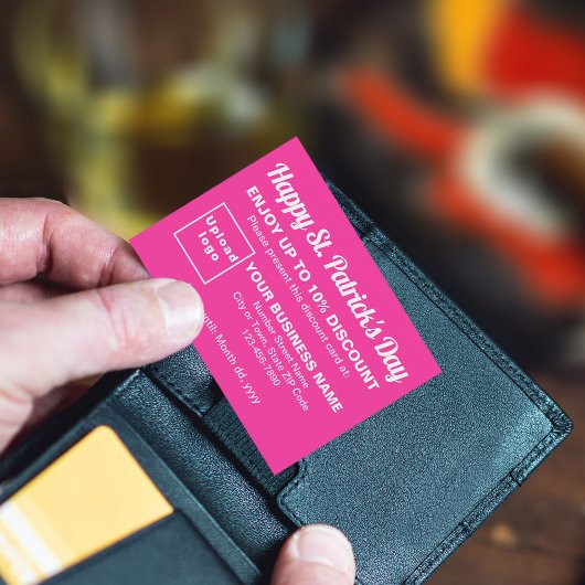 Business Saint Patrick Pink Korting Kaart