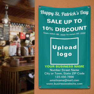 Business Saint Patrick Sale op Blauwgroen groene b Spandoek