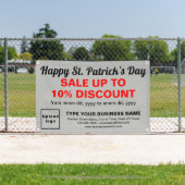 Business Saint Patrick Sale op grijze rechthoek Spandoek (Insitu)