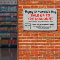 Business Saint Patrick Sale op grijze rechthoek