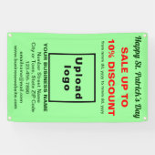 Business Saint Patrick Sale op lichtgroene banner (Horizontaal)