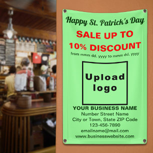 Business Saint Patrick Sale op lichtgroene banner