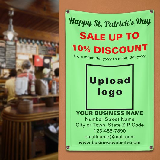 Business Saint Patrick Sale op lichtgroene banner