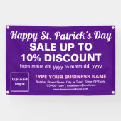 Business Saint Patrick Sale op Paarse rechthoek Spandoek (Horizontaal)