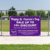 Business Saint Patrick Sale op Paarse rechthoek Spandoek (Insitu)