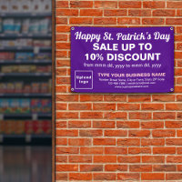 Business Saint Patrick Sale op Paarse rechthoek