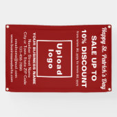 Business Saint Patrick Sale op rode banner (Horizontaal)