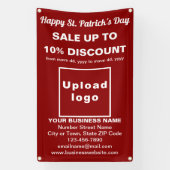 Business Saint Patrick Sale op rode banner (Verticaal)