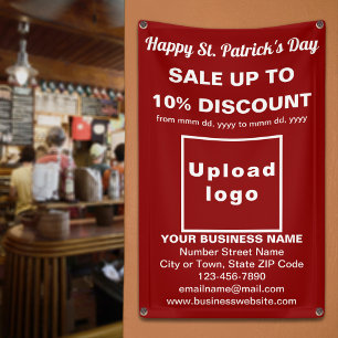 Business Saint Patrick Sale op rode banner