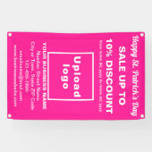 Business Saint Patrick Sale op roze banner (Horizontaal)