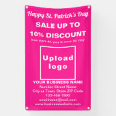 Business Saint Patrick Sale op roze banner (Verticaal)