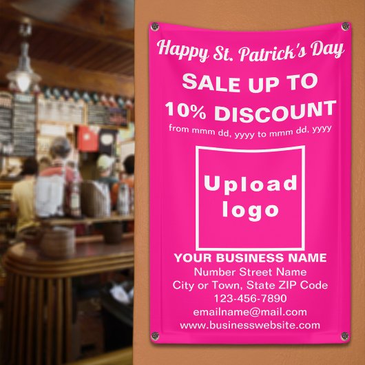 Business Saint Patrick Sale op roze banner