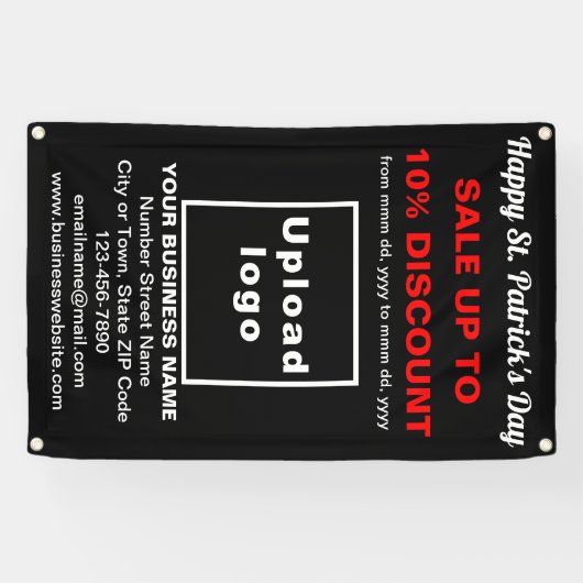 Business Saint Patrick Sale op zwarte banner (Horizontaal)