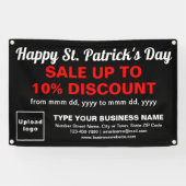 Business Saint Patrick Sale op zwarte rechthoek Spandoek (Horizontaal)