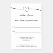 Business Salon Zwart Wit Uw volgende afspraak Post-it® Notes (Voorkant)