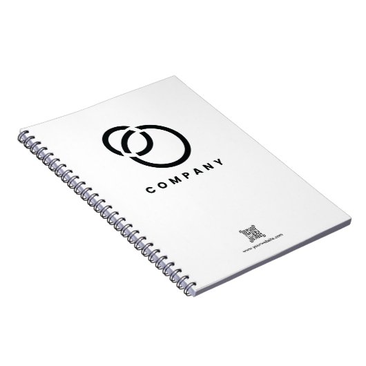 Business Scan me QR Code Website Modern Simple Notitieboek (Rechterzijde)