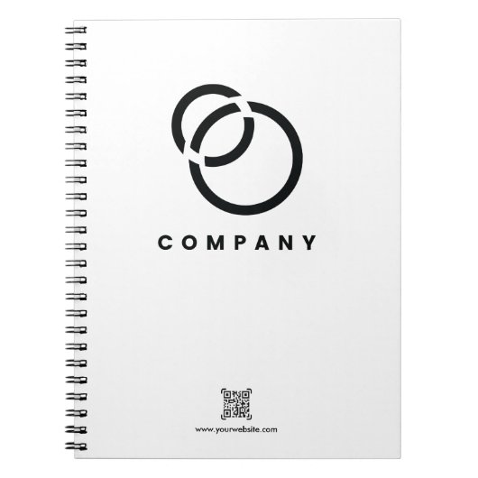 Business Scan me QR Code Website Modern Simple Notitieboek (Voorkant)