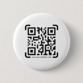 Business Scan me QR Code Website Modern Simple Ronde Button 5,7 Cm (Voorkant)