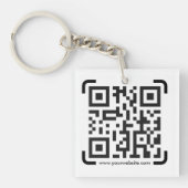 Business Scan me QR Code Website Modern Simple Sleutelhanger (Voorkant)