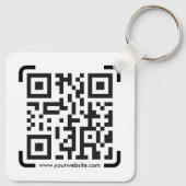 Business Scan me QR Code Website Modern Simple Sleutelhanger (Achterkant)