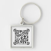 Business Scan me QR Code Website Modern Simple Sleutelhanger (Voorkant)