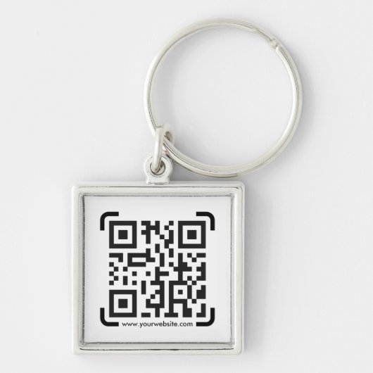 Business Scan me QR Code Website Modern Simple Sleutelhanger (Voorkant)