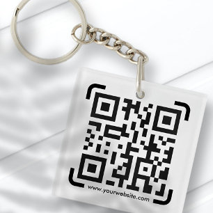 Business Scan me QR Code Website Modern Simple Sleutelhanger