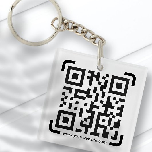 Business Scan me QR Code Website Modern Simple Sleutelhanger