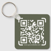 Business Scan me QR Code Website Modern Simple Sleutelhanger (Voorkant)