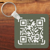 Business Scan me QR Code Website Modern Simple Sleutelhanger (Voorkant)