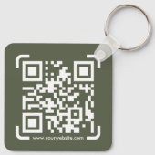 Business Scan me QR Code Website Modern Simple Sleutelhanger (Achterkant)